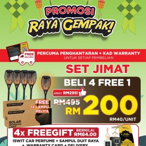 LAMPU PELITA SET JIMAT 4 FREE 1
